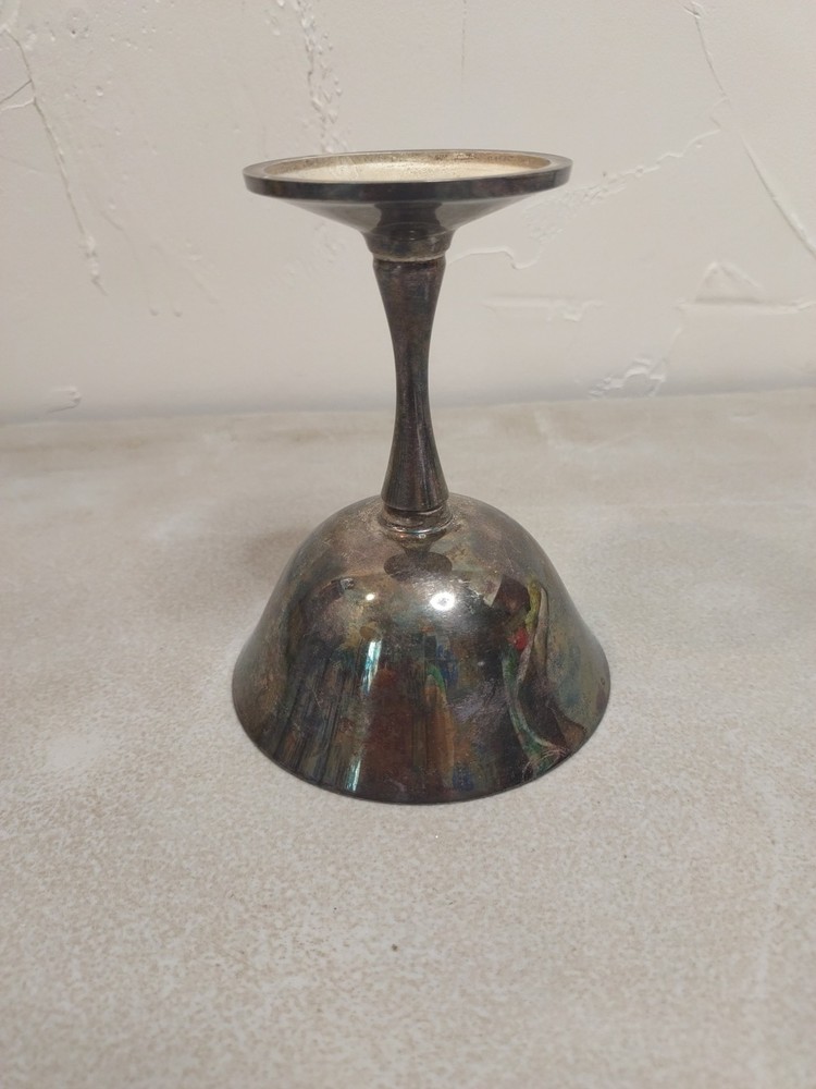 Salem Silverplate Goblet with Patina,4.75"