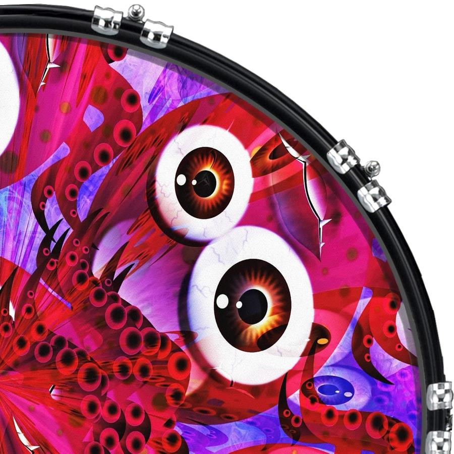 20" Custom Bass Kick Drum Front Head Skin Graphical Abstract Fun 2