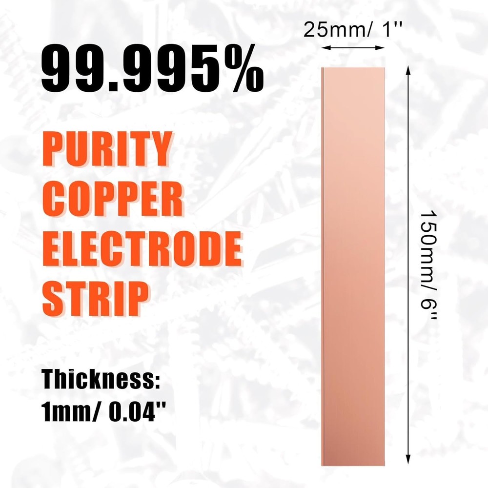 10 Pcs Pure Copper Anode Sheets 99.995% for Electroplating and Industrial Use