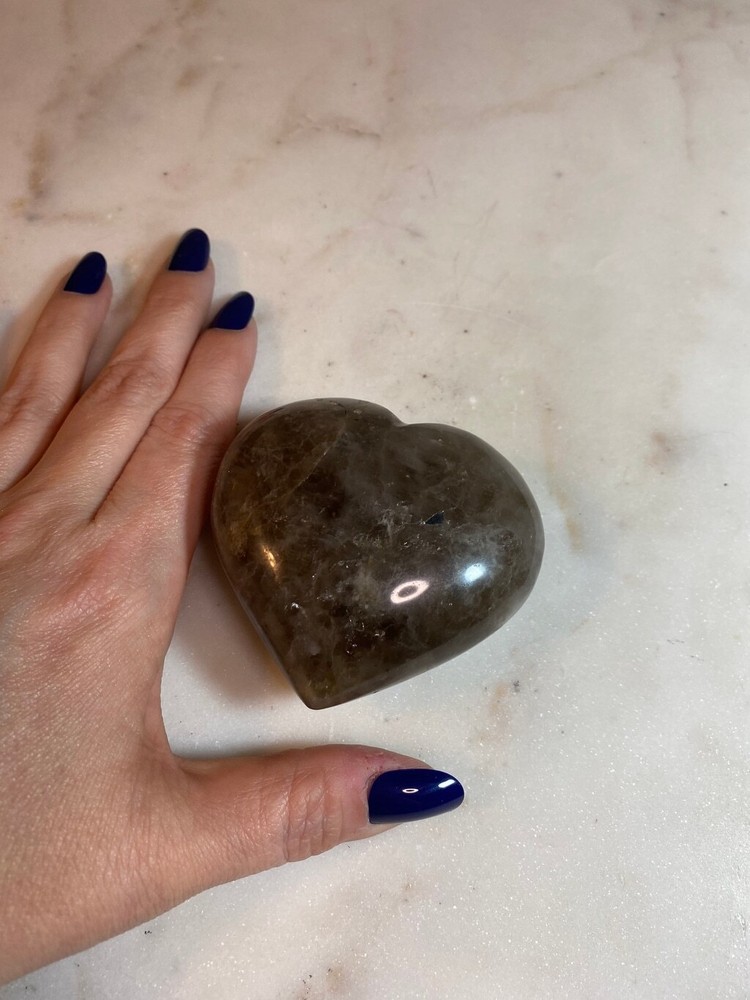 Smokey quartz heart