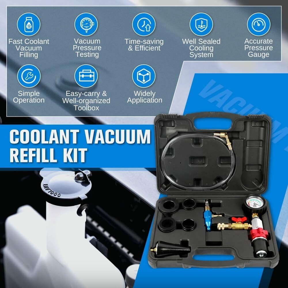 Coolant Vacuum Refill Kit Time-saving Well-sealed...