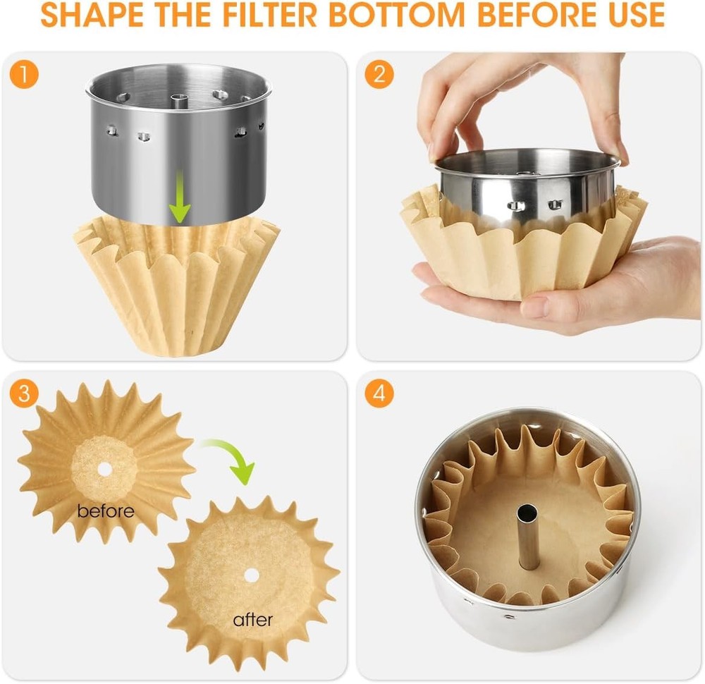 10-Pack Percolator Coffee Filters Compatible with Farberware Model