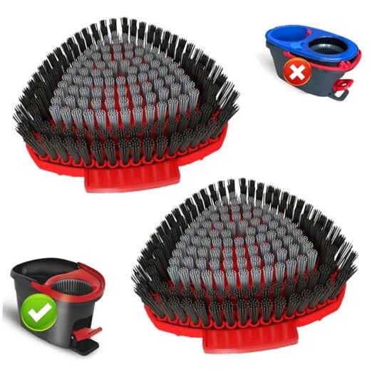 Pack Scrubber Mop Replace Head Compatible with O Cedar EasyWring 1 Tank,Spin 2
