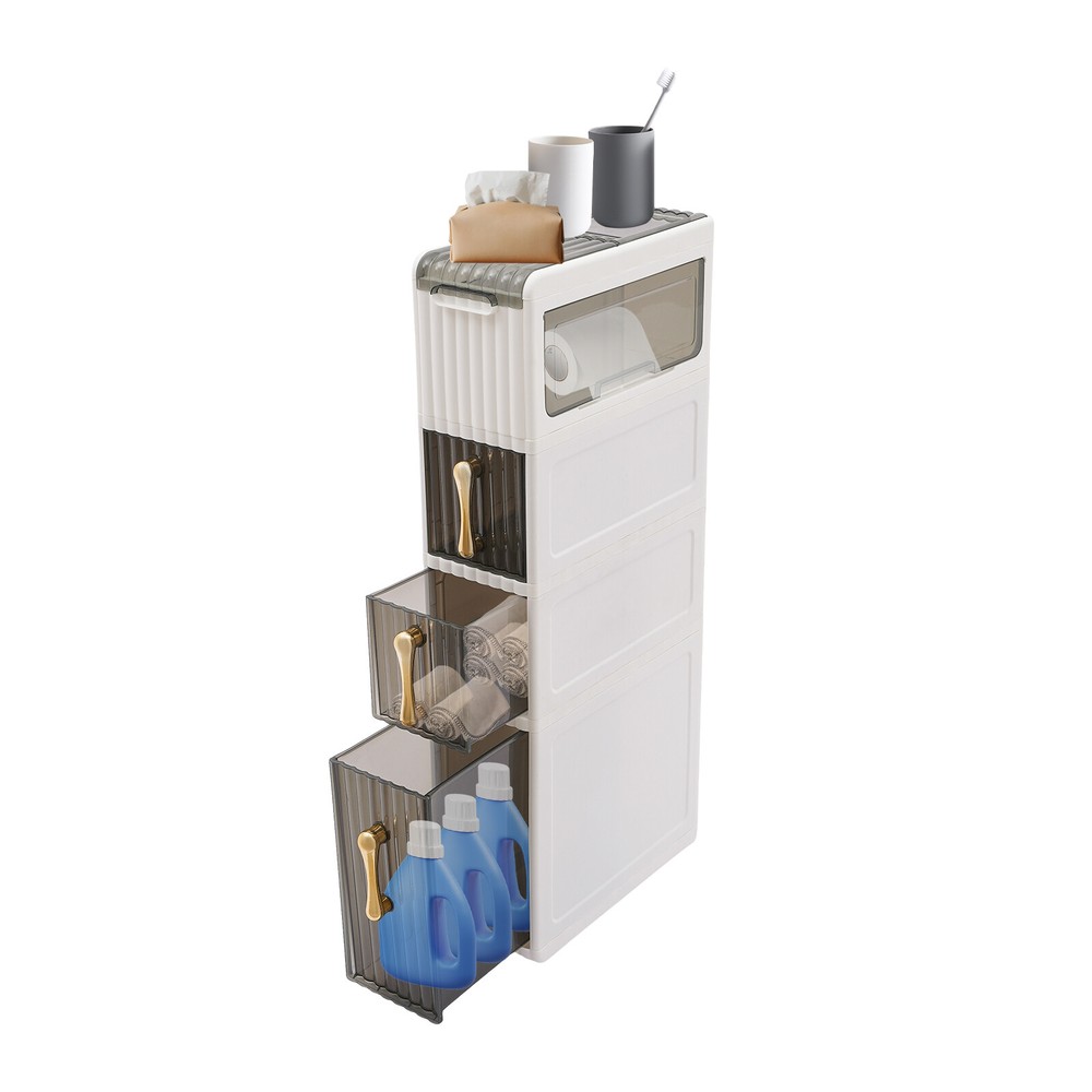 Stylish Bathroom Floor Cabinet with Large Capacity & Space-Saving Design
