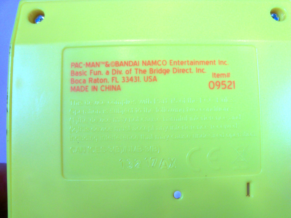 Pac-Man Mini Arcade Game 6" Handheld Machine Basic Fun Portable Battery Operated