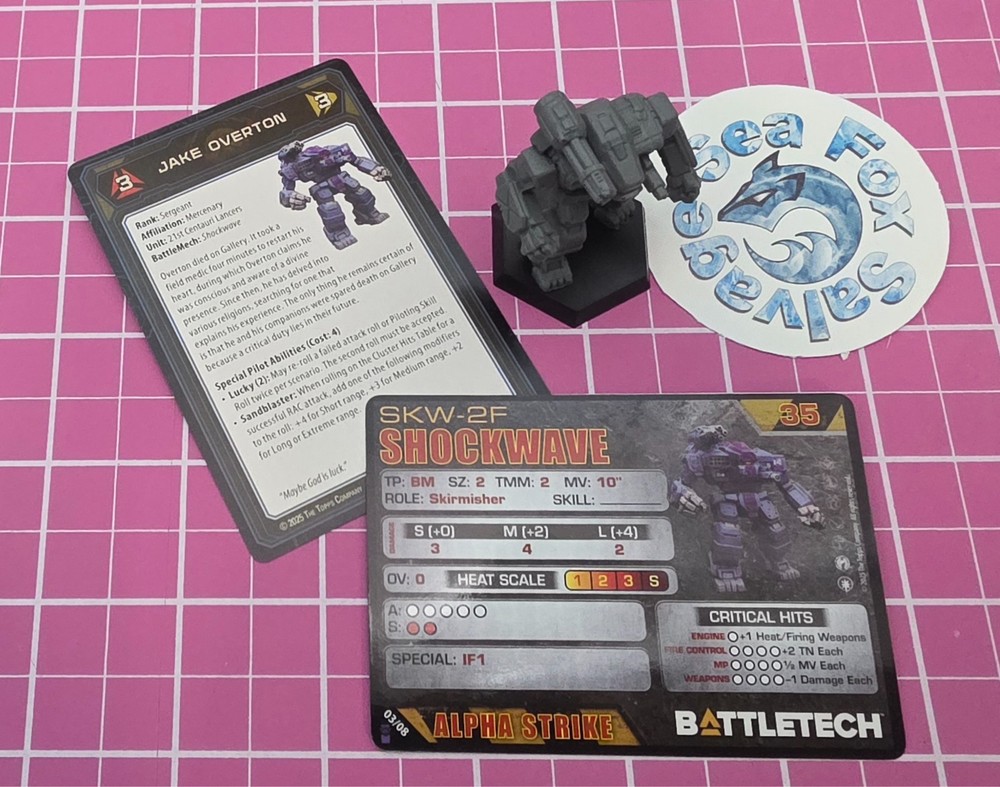BattleTech SHOCKWAVE Mech -- 21st CENTAURI LANCERS COMMAND LANCE - Exclusive!