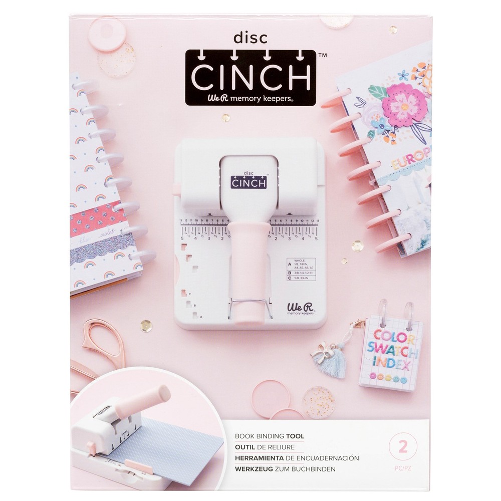 We R Disc Cinch Book Binding Tool-White/Pink