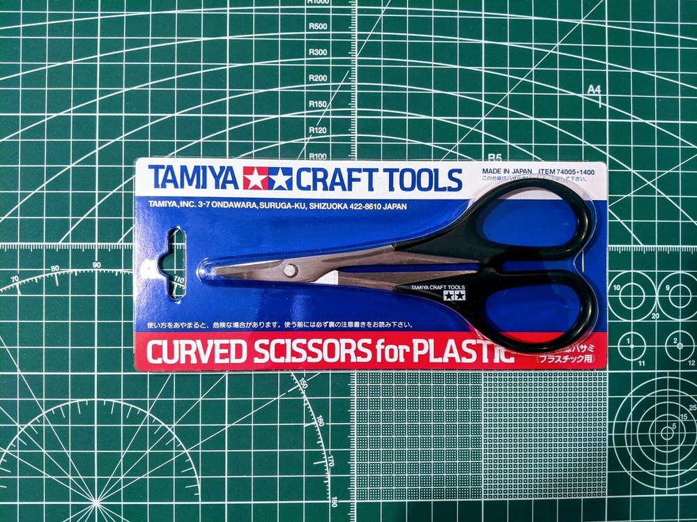 Tamiya Craft Tools Curved Scissors for Plastic 74005