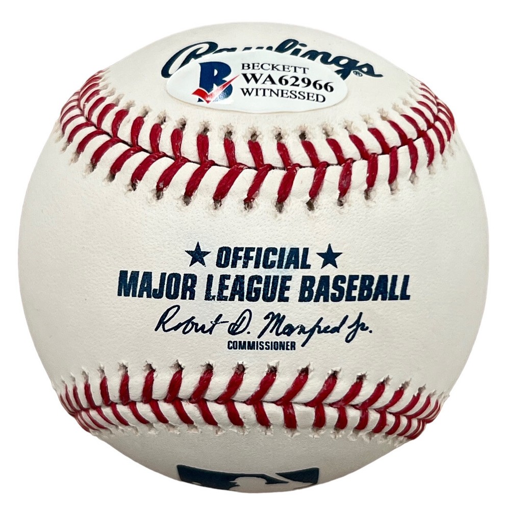 Forrest Whitley Signed Major League Baseball MLB w/ "1st Rd Draft Pick" BAS