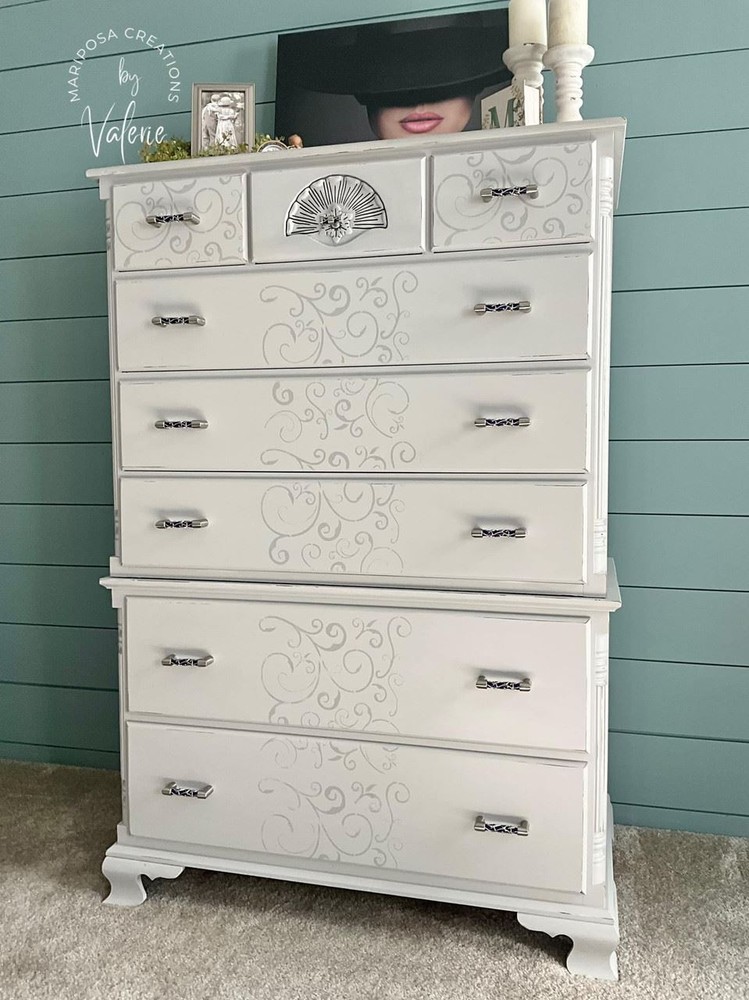 3" Crystal Lace Bar Pull Satin Nickel & Blue