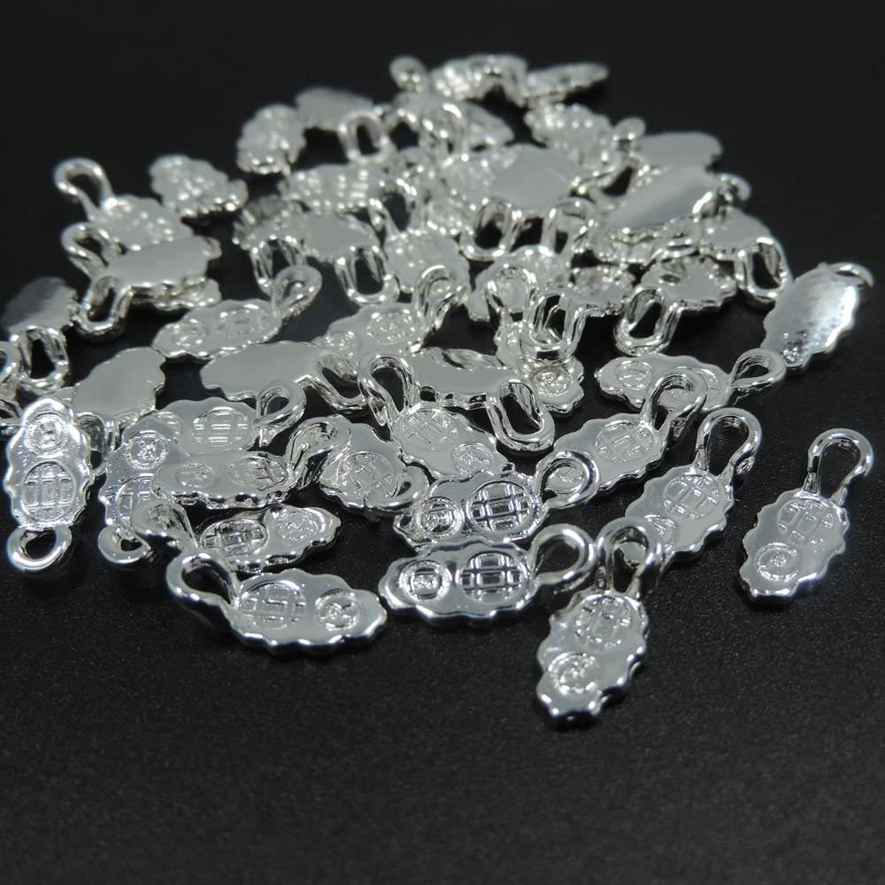 100Pcs Silver Plated Spoon Glue on Bail for Earring Bails