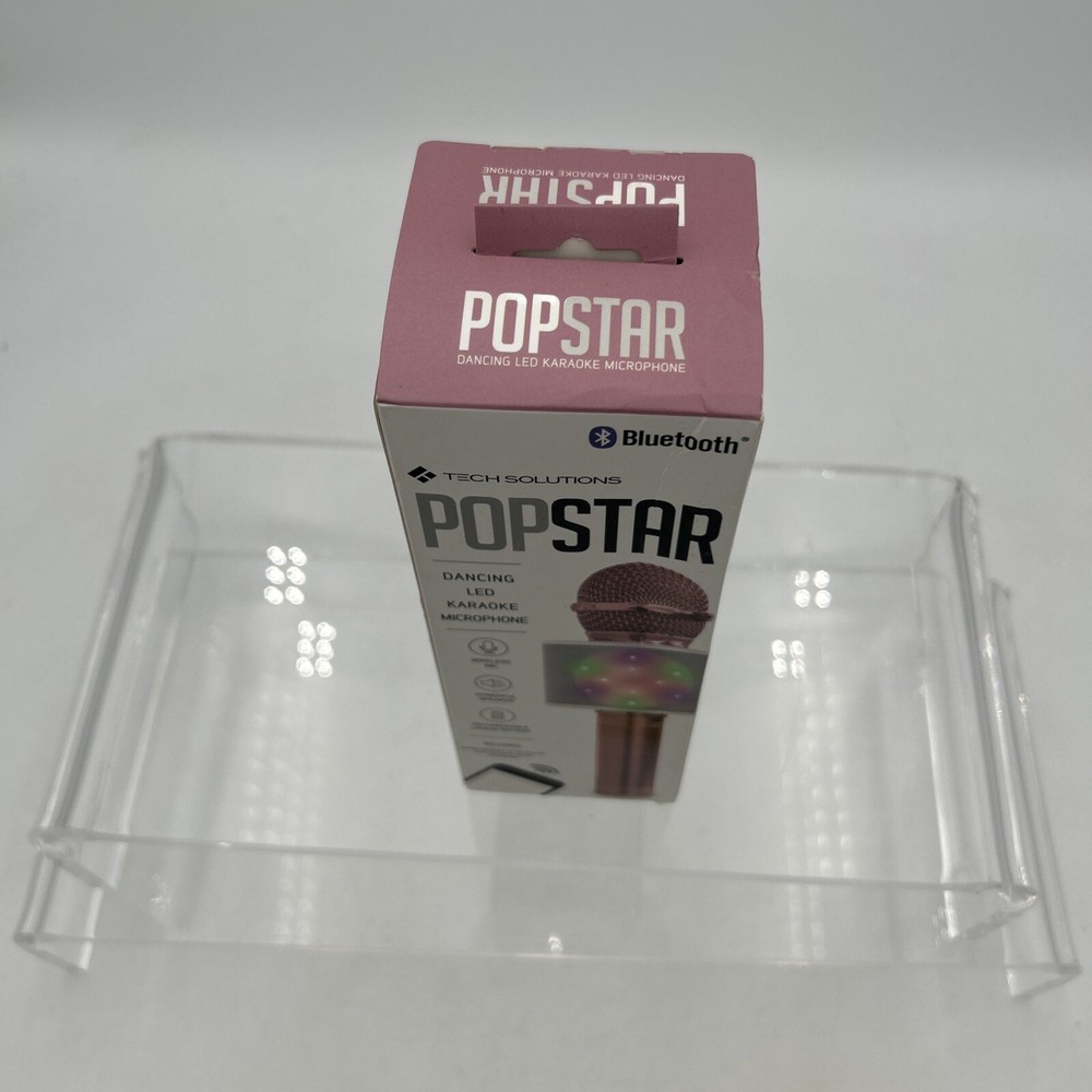 Karaoke Studio Bluetooth Microphone Pink Tech Solutions Dancing LED Speaker