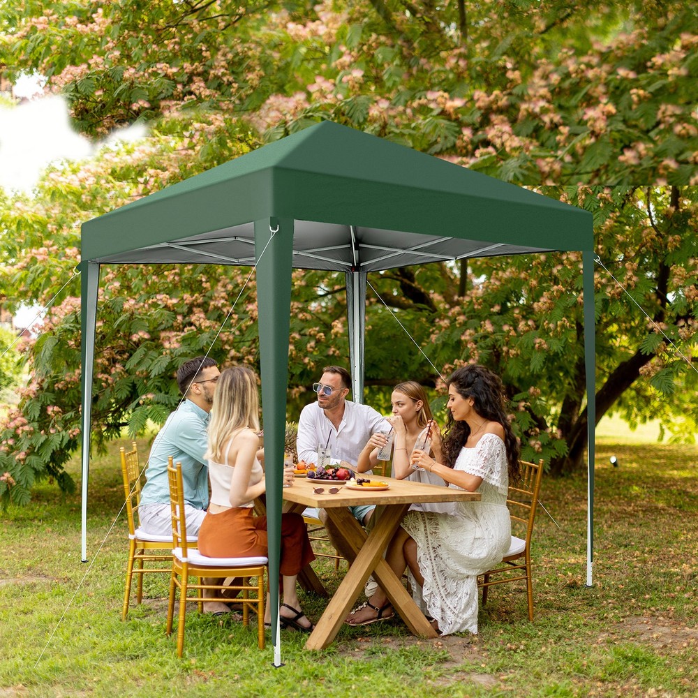 2 x 2m Two Doors&Two Windows Practical Waterproof Right-Angle Folding Tent Green