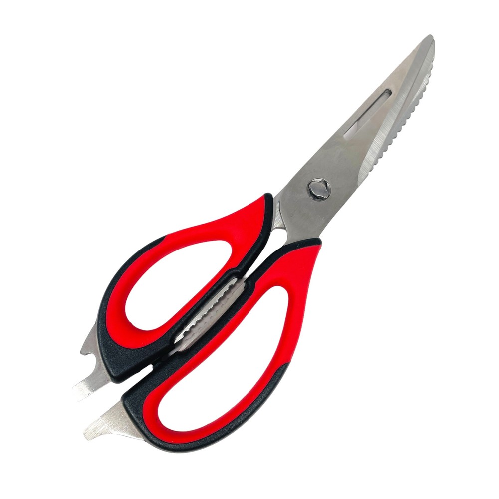 Kitchen Scissors Multi Functions Stainless Steel Shears, Red