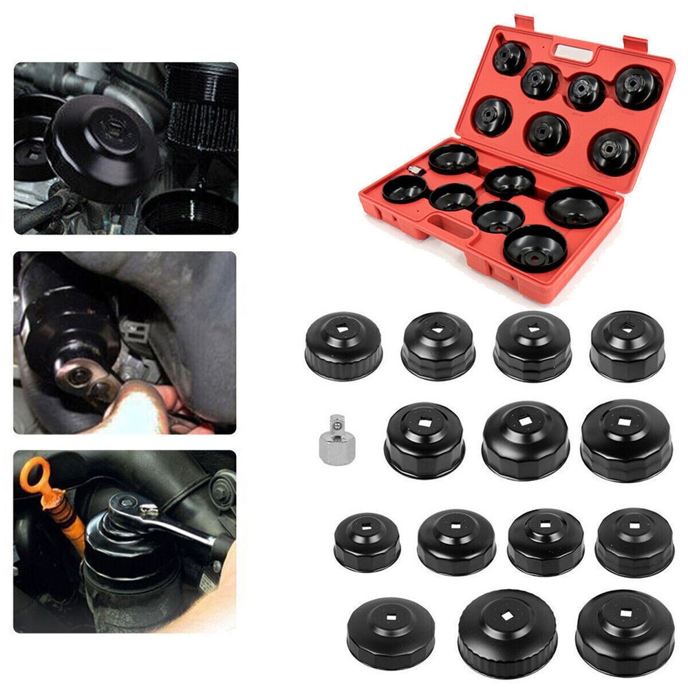 Oil Filter Socket Set Cup Socket Tool Set 16 PCS Oil Filter Cap Wrench