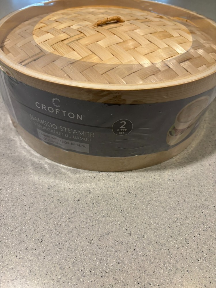 Crofton 2-Piece Bamboo Steamer Set – 100% Bamboo - NEW