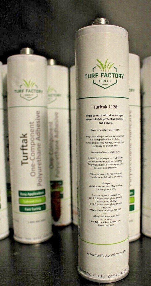 12(10oz Tubes)Turftak 1128 One-Component Polyurethane Adhesive - See Description