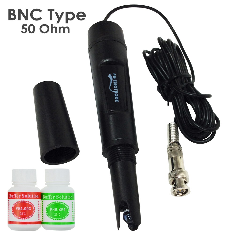 Durable pH Electrode BNC 3m Cable Buffer Solutions Water Meter Tester Aquarium