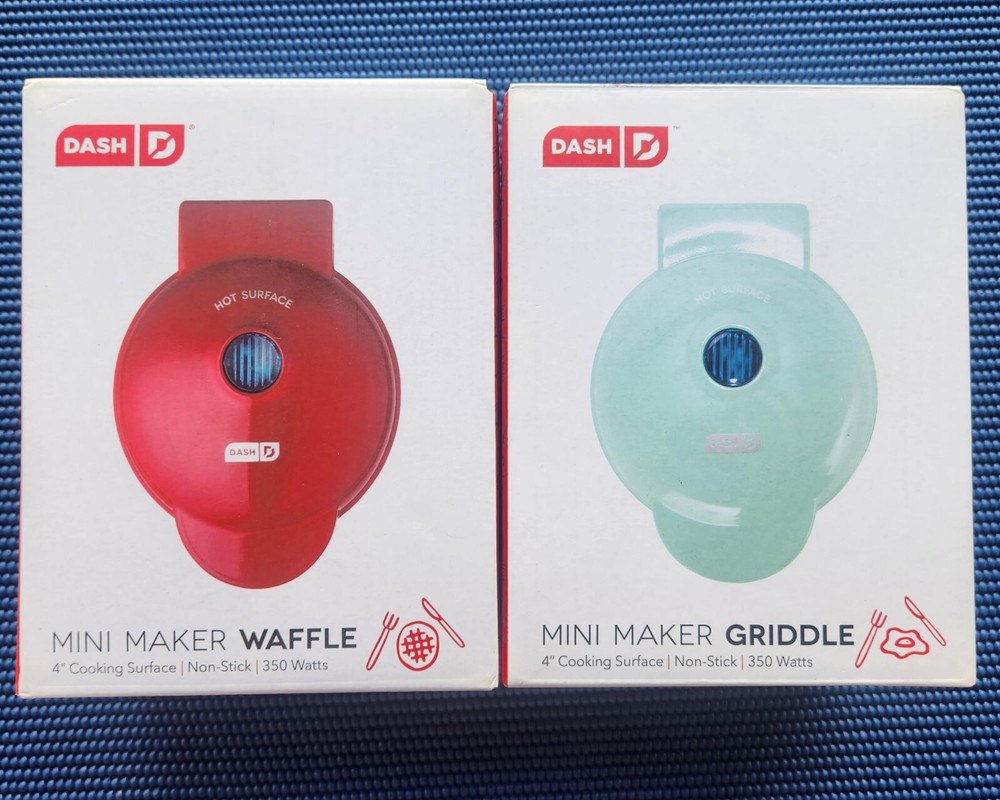 DASH Mini Maker Waffle - Mini Maker Griddle - 4" Cooking Surface - Non-Stick