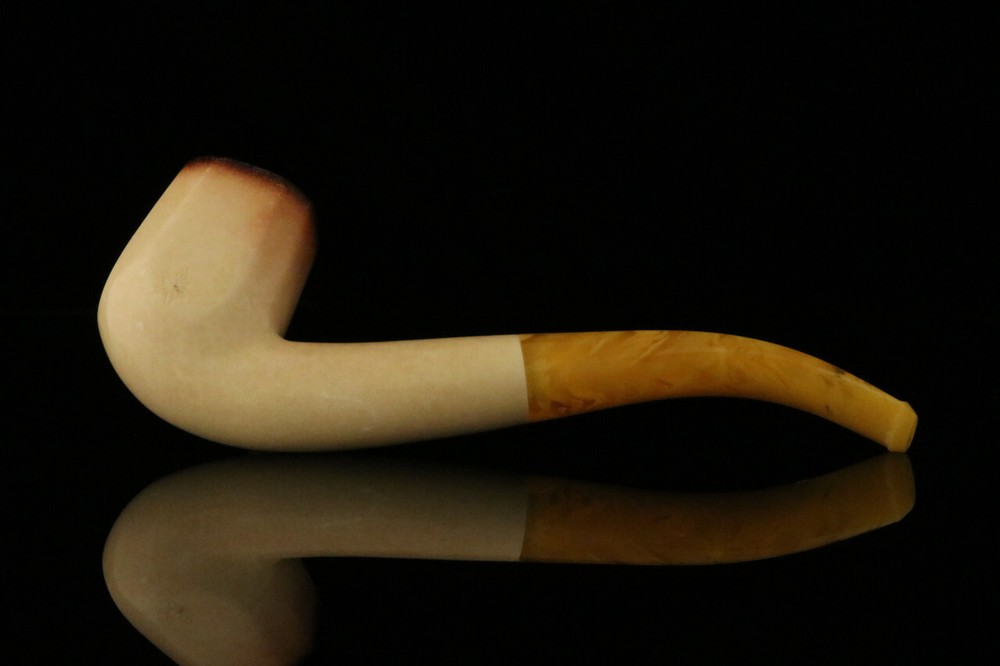 srv -Bent Panel Block Meerschaum Pipe with fitted case M2940