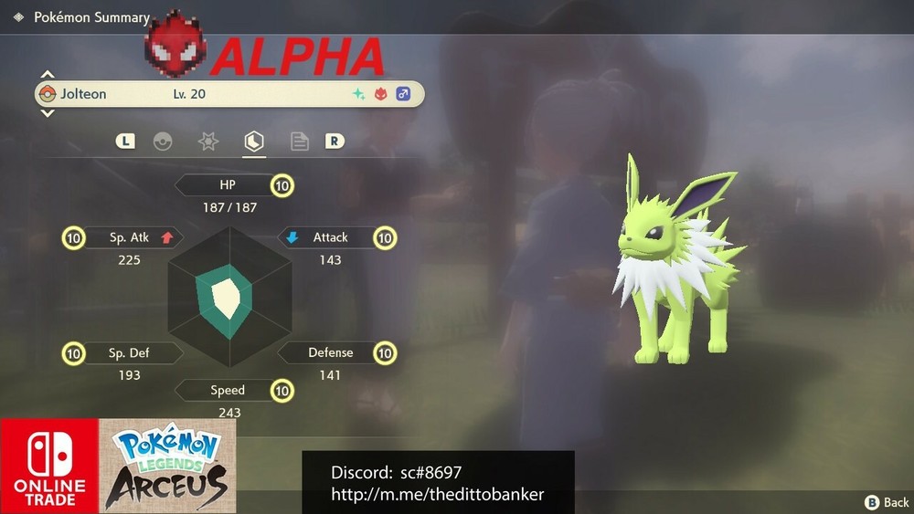 Pokemon Legends Arceus SHINY ALPHA EEVEE EVOLUTION LV.20 Bundle (x9) ✨ 6IV Maxed