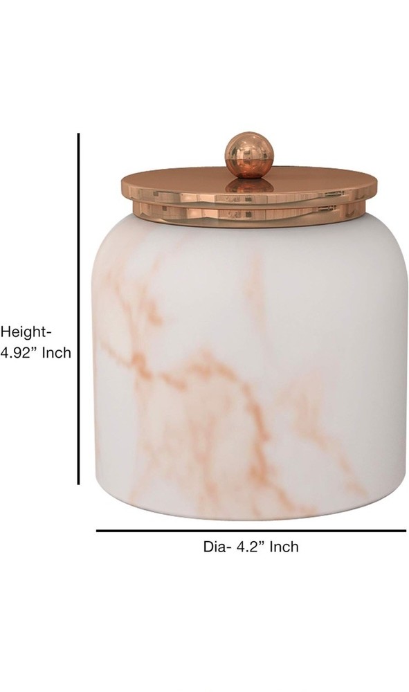 Home Bathroom Multi Use Organization Container With Lids/Misty Copper Collection