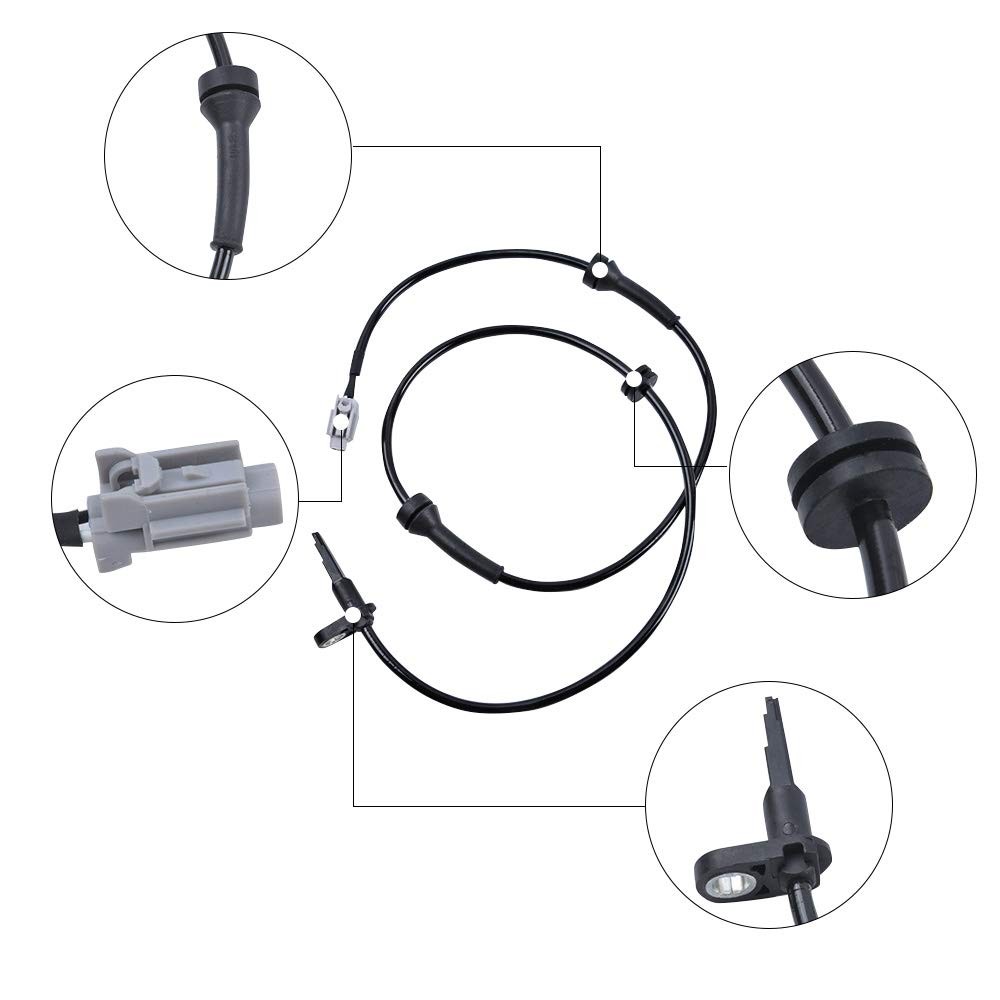 2pcs ABS Wheel Speed Sensor, Front Left/Right 47910JA000 Replacement for 2007...