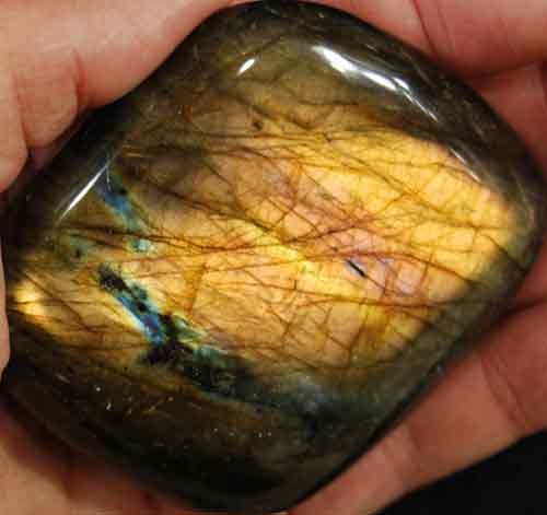 Labradorite Palm Stone (Grade AAA) #9