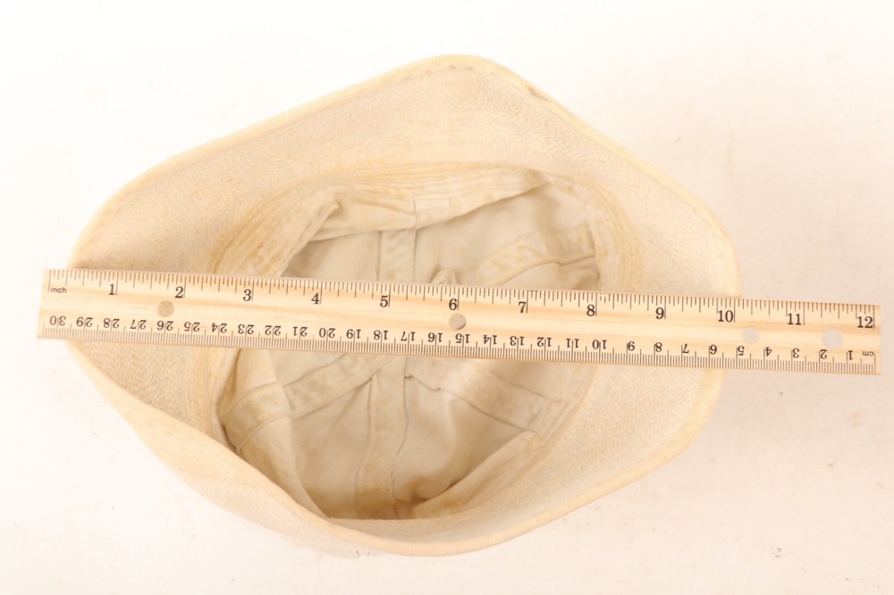 WW2 US Navy White Deck Hat- Named / oc8
