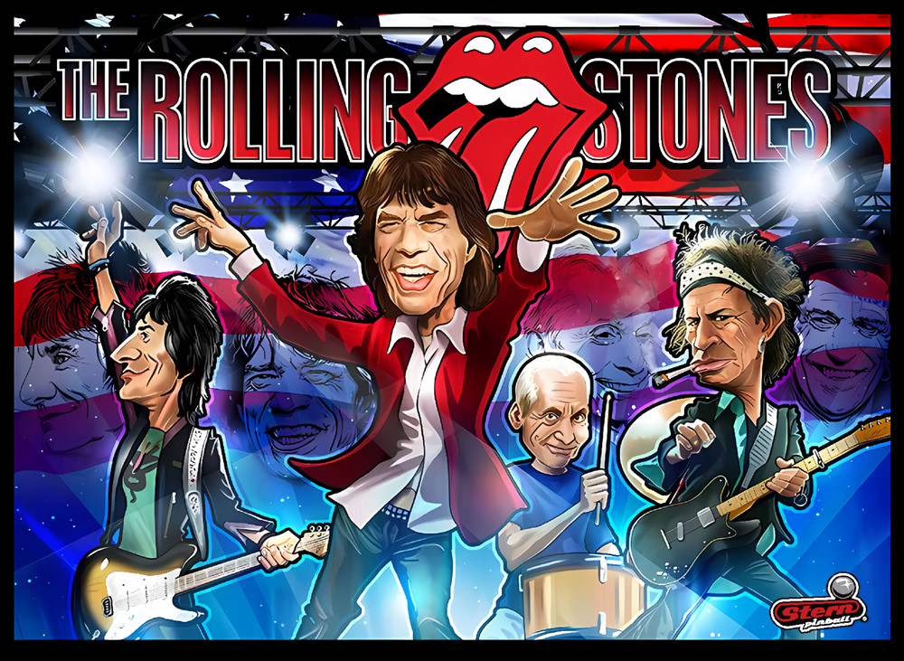 Stern Rolling Stones Pinball Machine Custom TRANSLITE #1