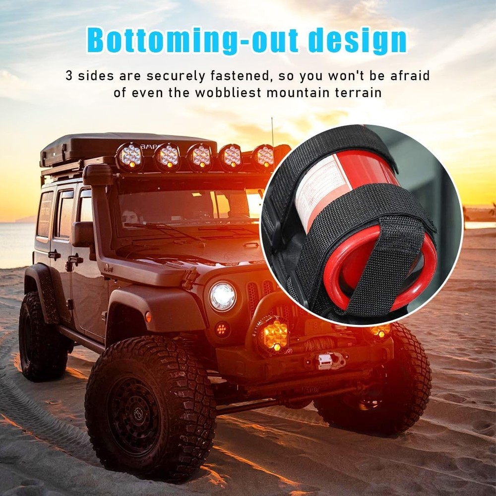 Fire Extinguisher Holder Roll Bar Mount Strap Jeep Wrangler