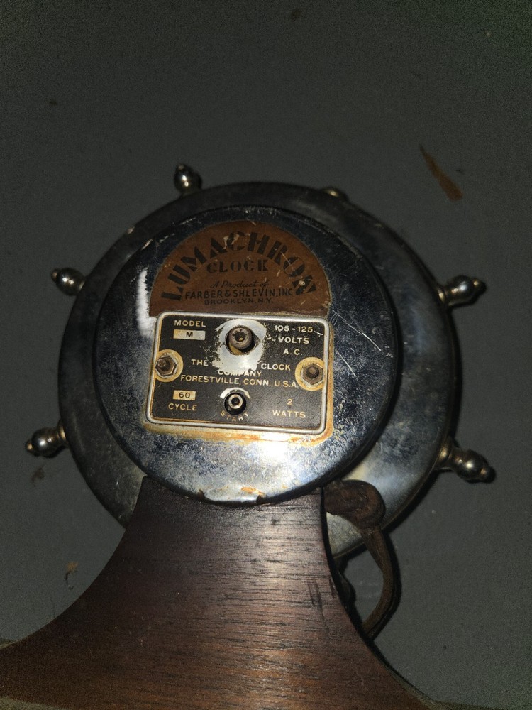 Sessions Ship's Wheel Model M Electric Synchronous Clock