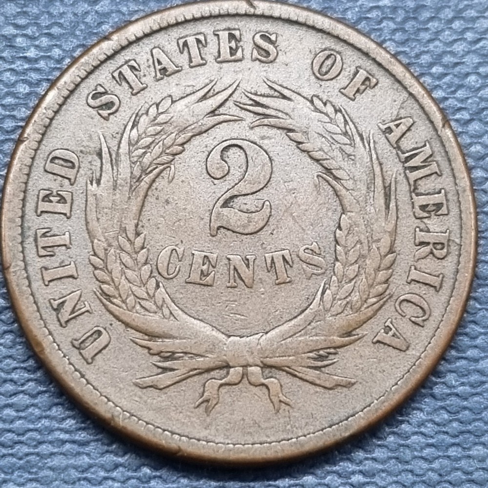 1865 Two Cent Piece 2c VF - XF #101234