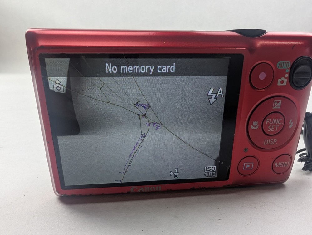 Canon PowerShot ELPH 300 HS Red - Cracked screen