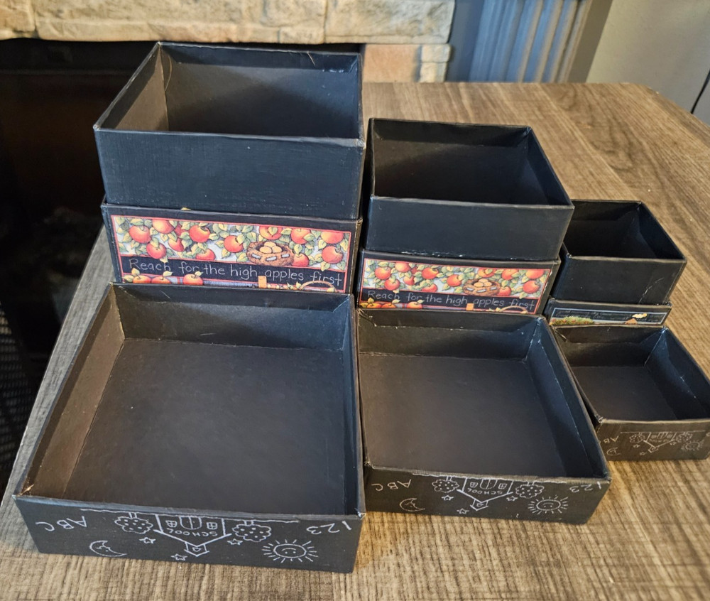 set of decorative storage boxes 2" 3" 4" by Bobs Boxes