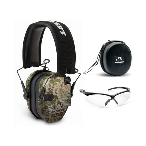 Walker’s Razor Slim Electronic Muff Case Shooting Glasses (Kryptek Camo)
