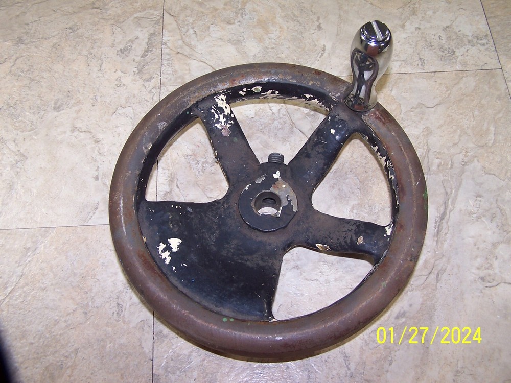 Vintage Steampunk Cast Iron Brown & Sharpe Surface Grinder RD Spinner Handle