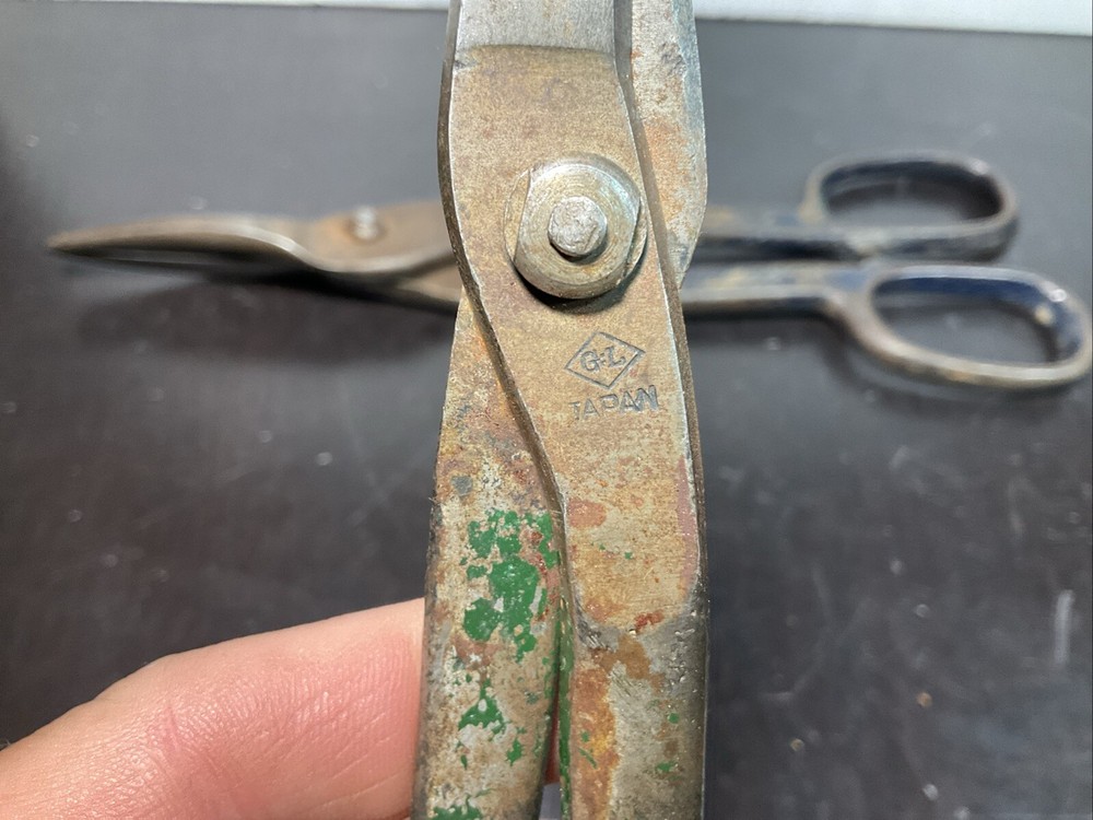 Vintage Crescent Tool Co. 13” & G L 7” Tin Snips
