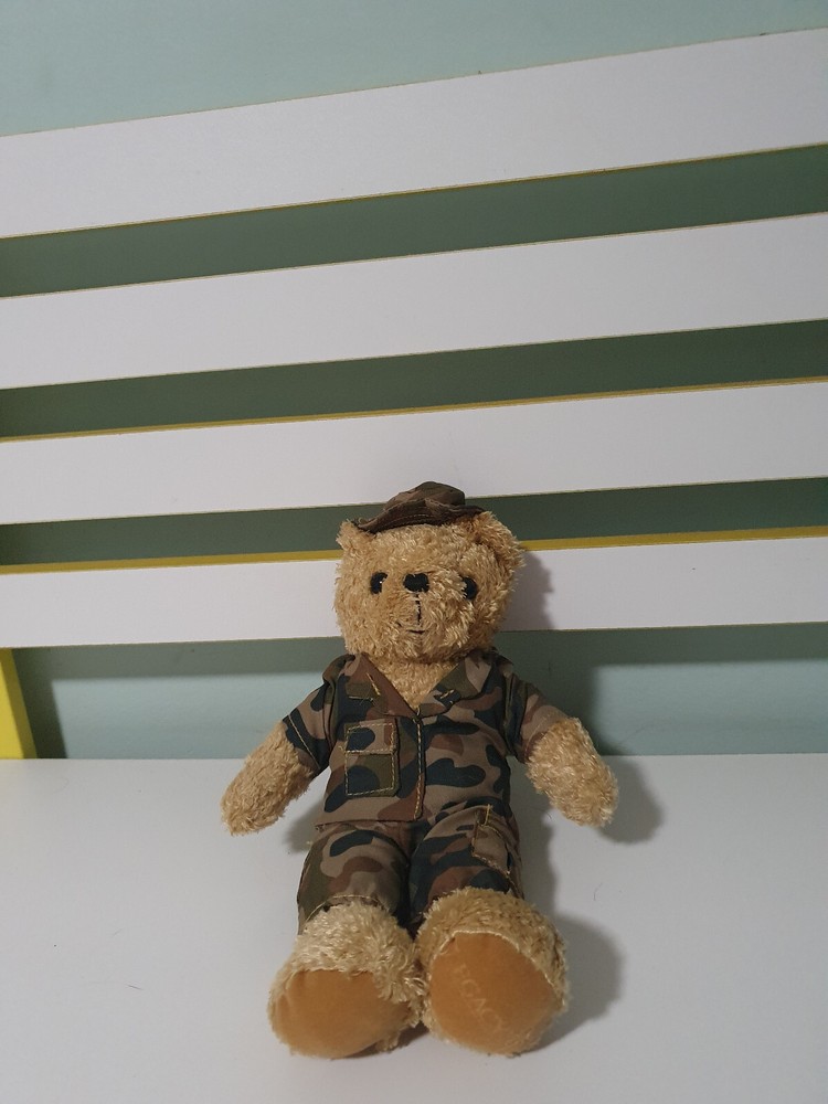 LEGACY TEDDY BEAR AIR FORCE GREEN CAMO 22CM