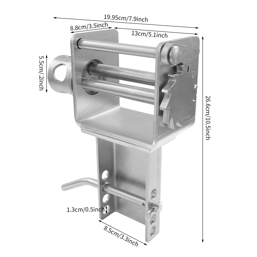2-Pack Heavy-Duty Trailer Stake Pocket Winch for Safe Cargo Loading