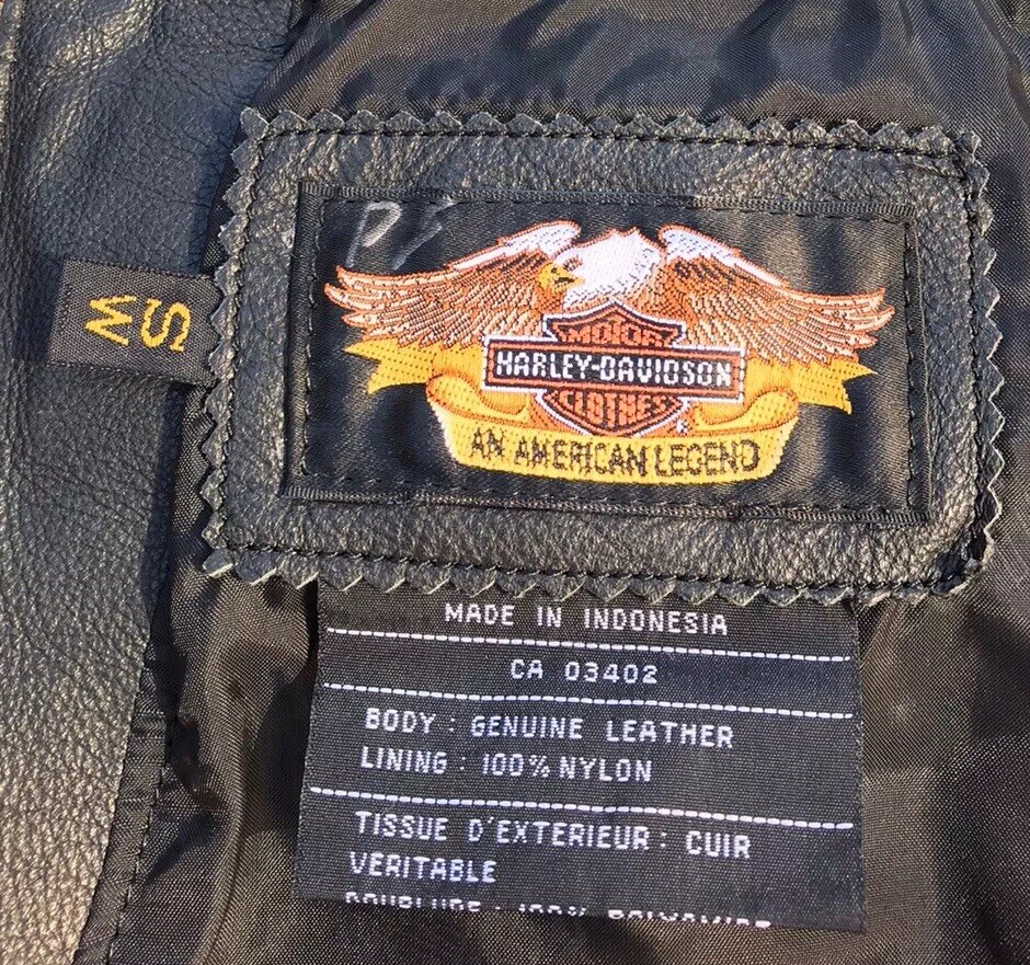 Harley Davidson Womens Black Leather Chaps. Size S, New Never Worn