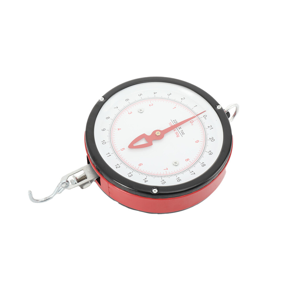 22lbs Double-sided Supermarkets Dial Hanging Scale Circular Hanging Scale