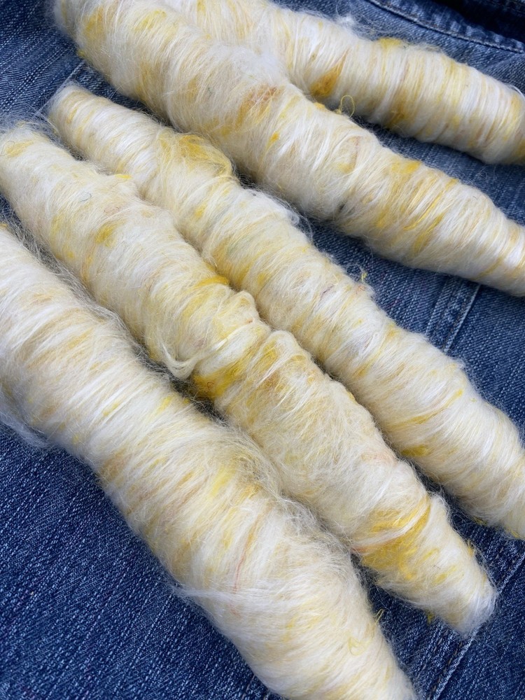 Angora•Silk Rolags 4oz Lot!