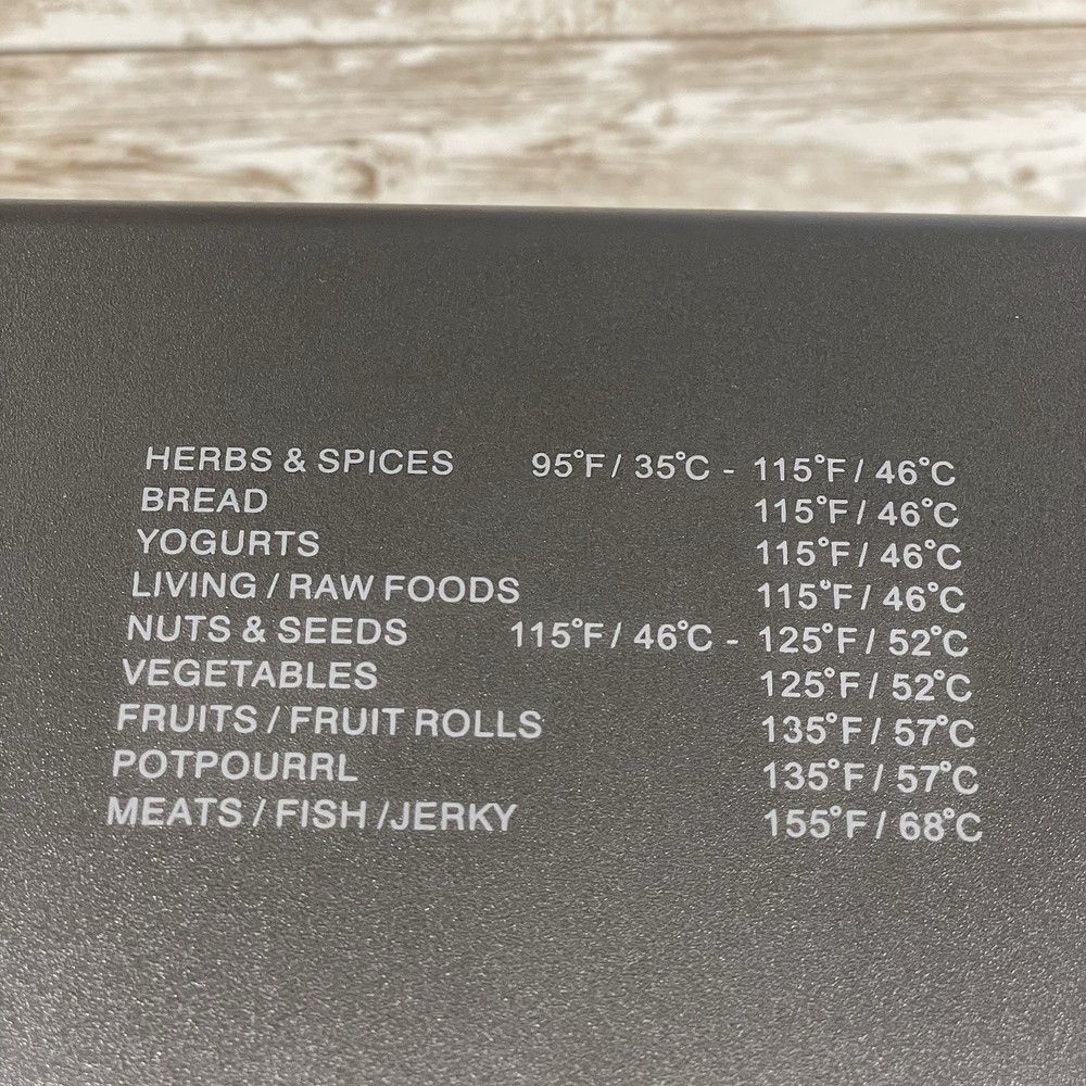 Excalibur ECB50B Food Dehydrator & Jerky Maker 5-Tray Stackable 7 Temps Manual