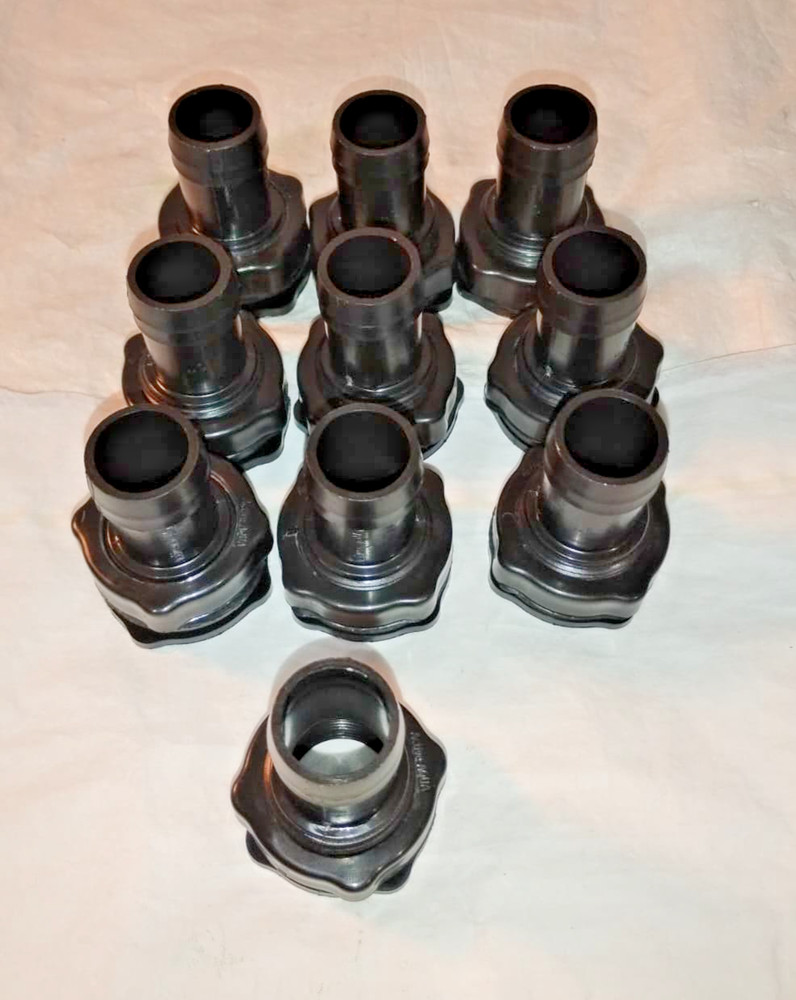 Active Aqua Fill/Drain Fitting, 1", Model MAAEFBK4 10 Pack, 1" Size, Hydroponic