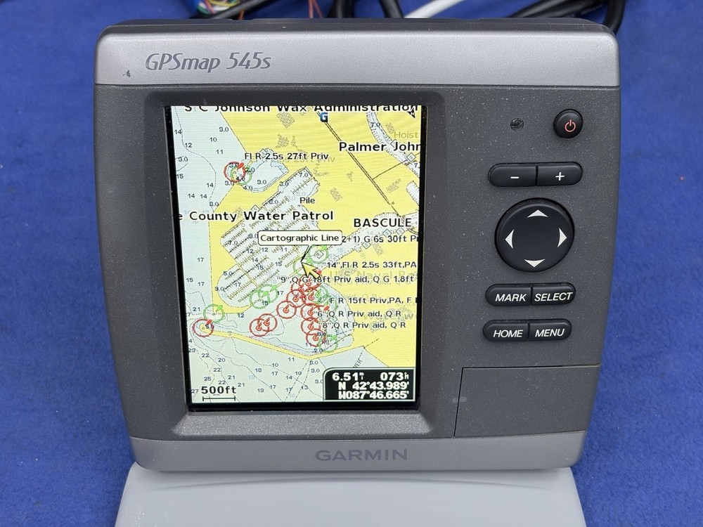 Garmin GPSmap 545s Sounder GPS Chartplotter Sonar Display W/ Accessories- Tested