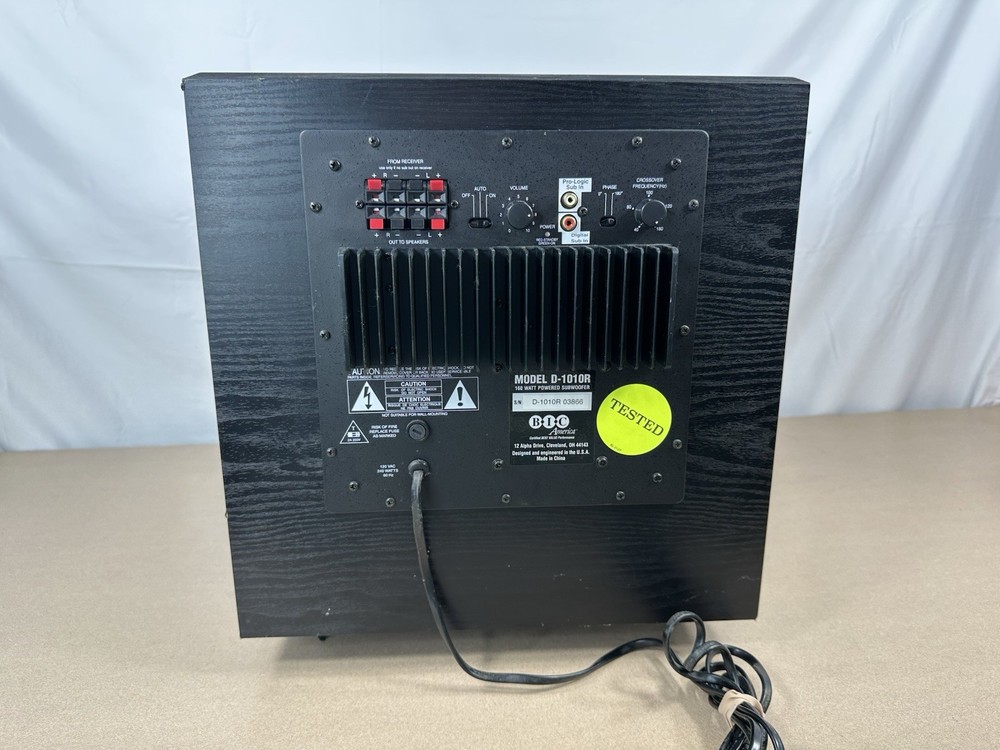 BIC Subwoofer D1010R TESTED & WORKS