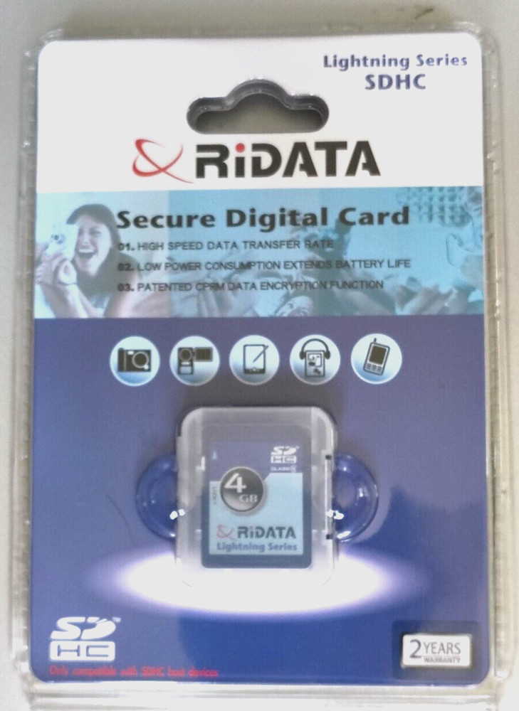 Ridata Secure Digital Card 4 GB SEALED