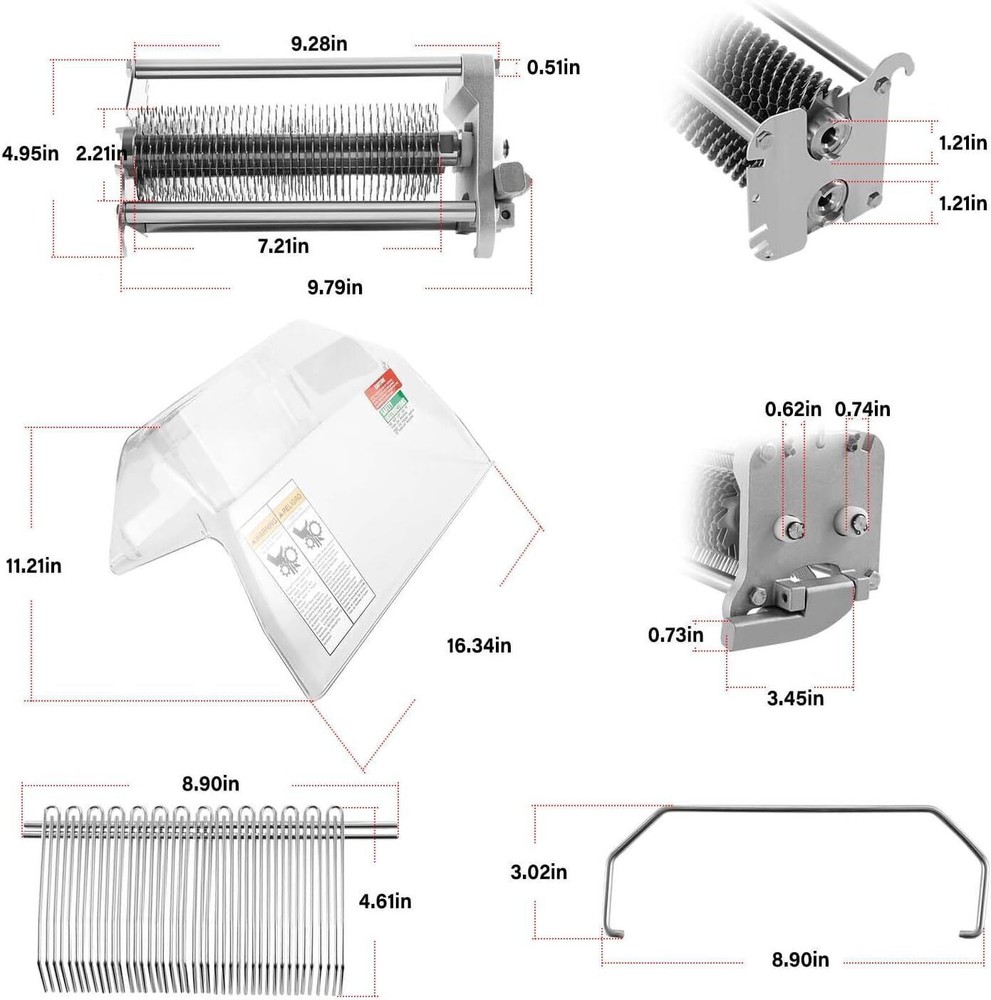 For Biro Pro 9 Tenderizer Cradle Assembly Complete W/Combs and Lock # TA3130
