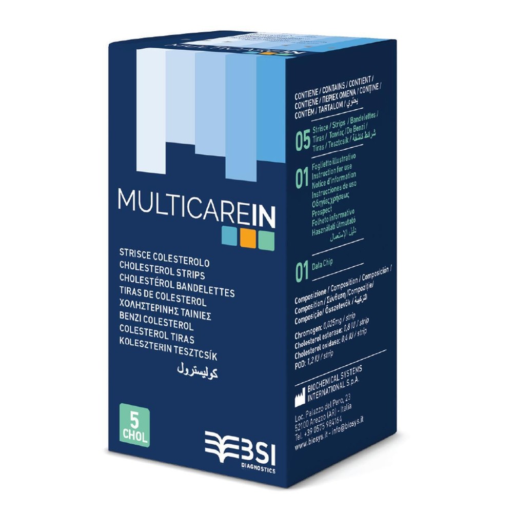 Multicare-In Cholesterol Test Strips (5 pk)